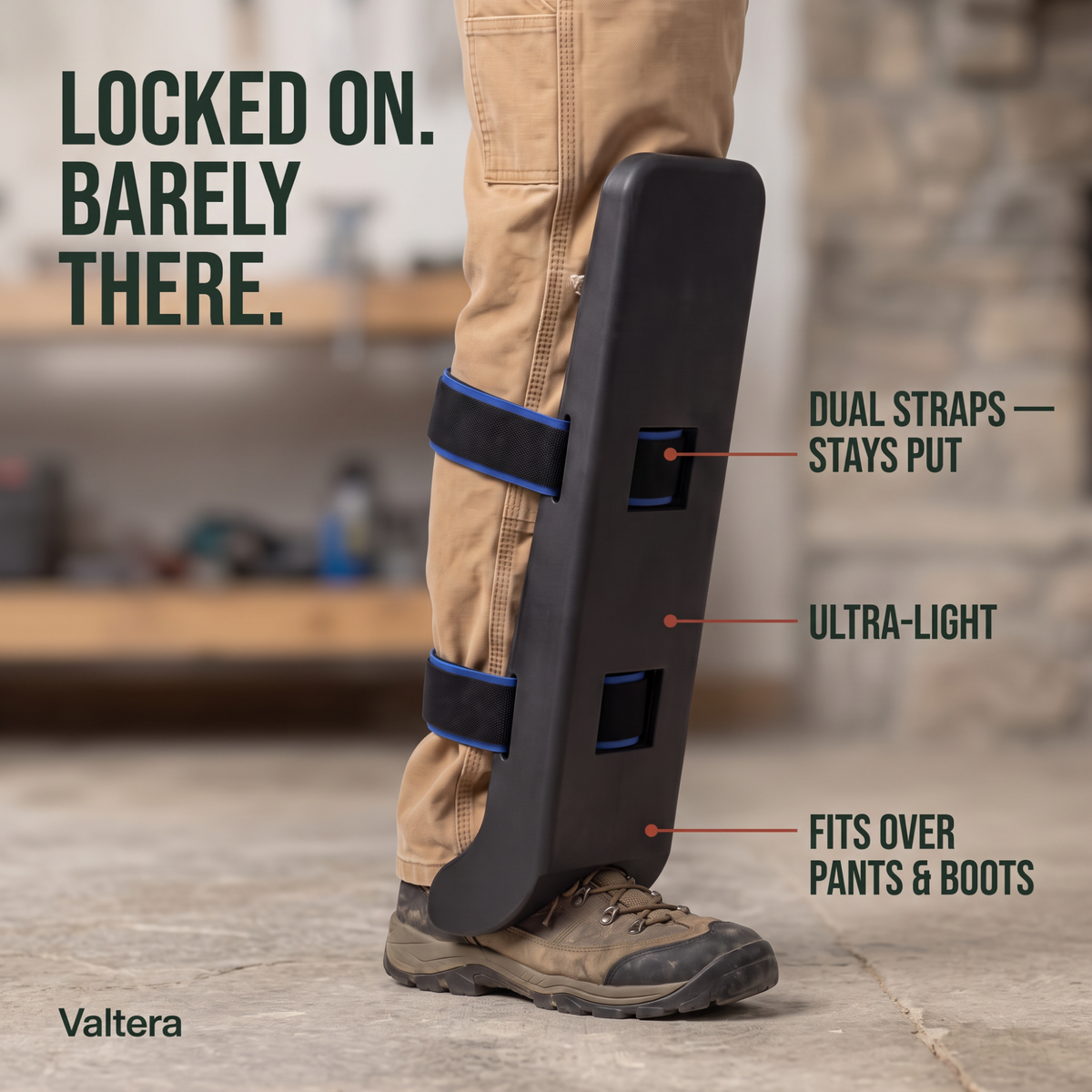 Valtera™ Knee & Leg Support — Kneeling Comfort for Trades